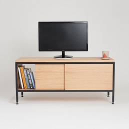 Designer TV stand from ironwood